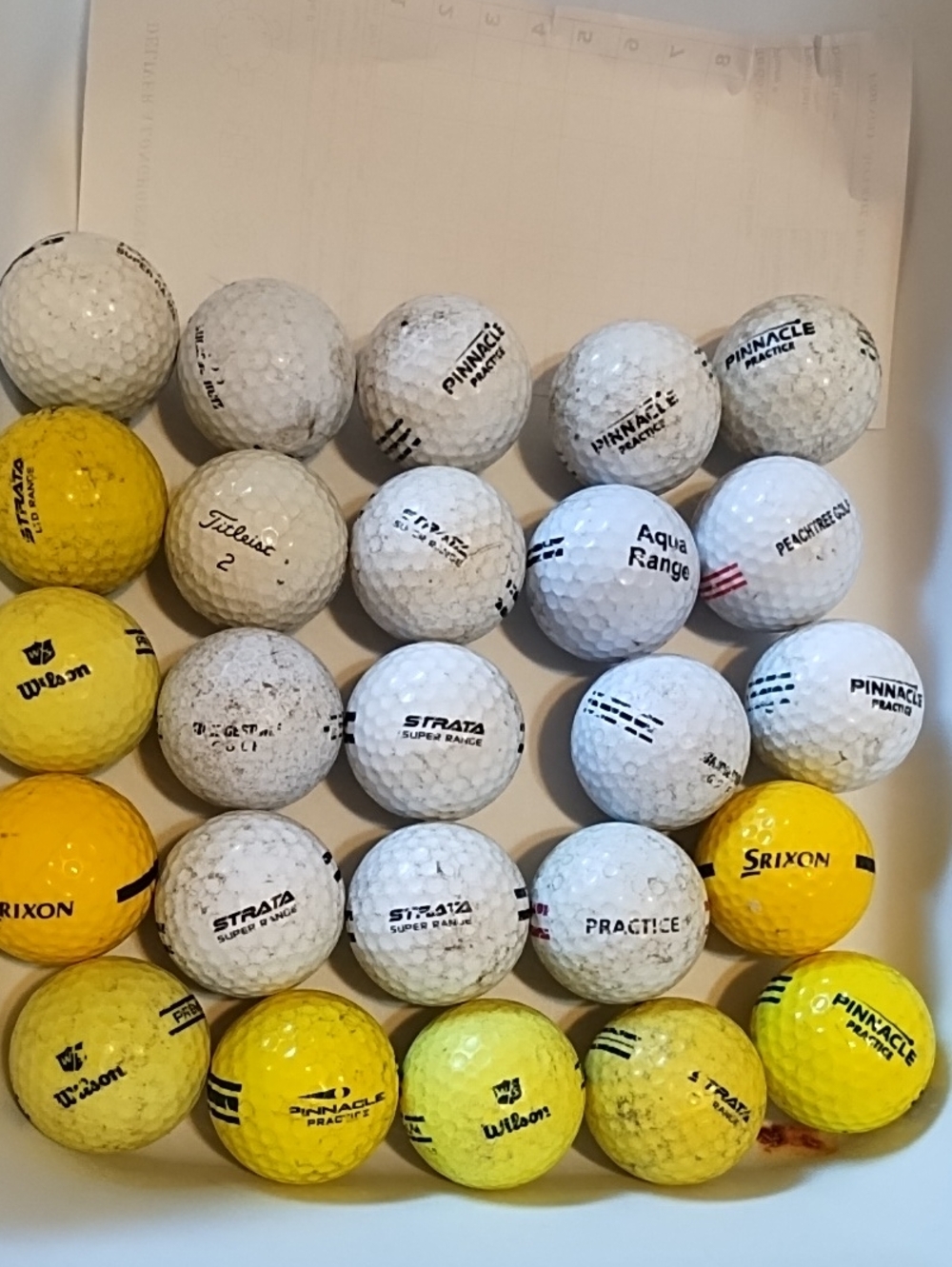 Mixed Brand Practice Golf Balls - White and Yellow - Picture 1 of 6